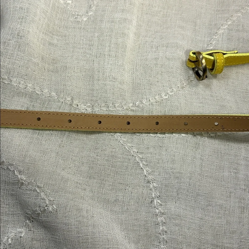 Garnet Hill leather made in Italy skinny belt